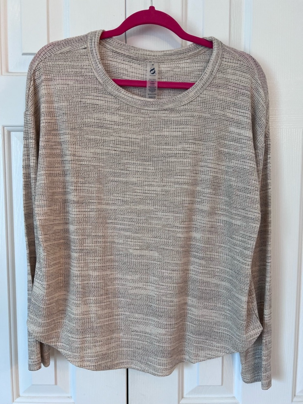 Lou & Grey Beige Waffle Knit Top